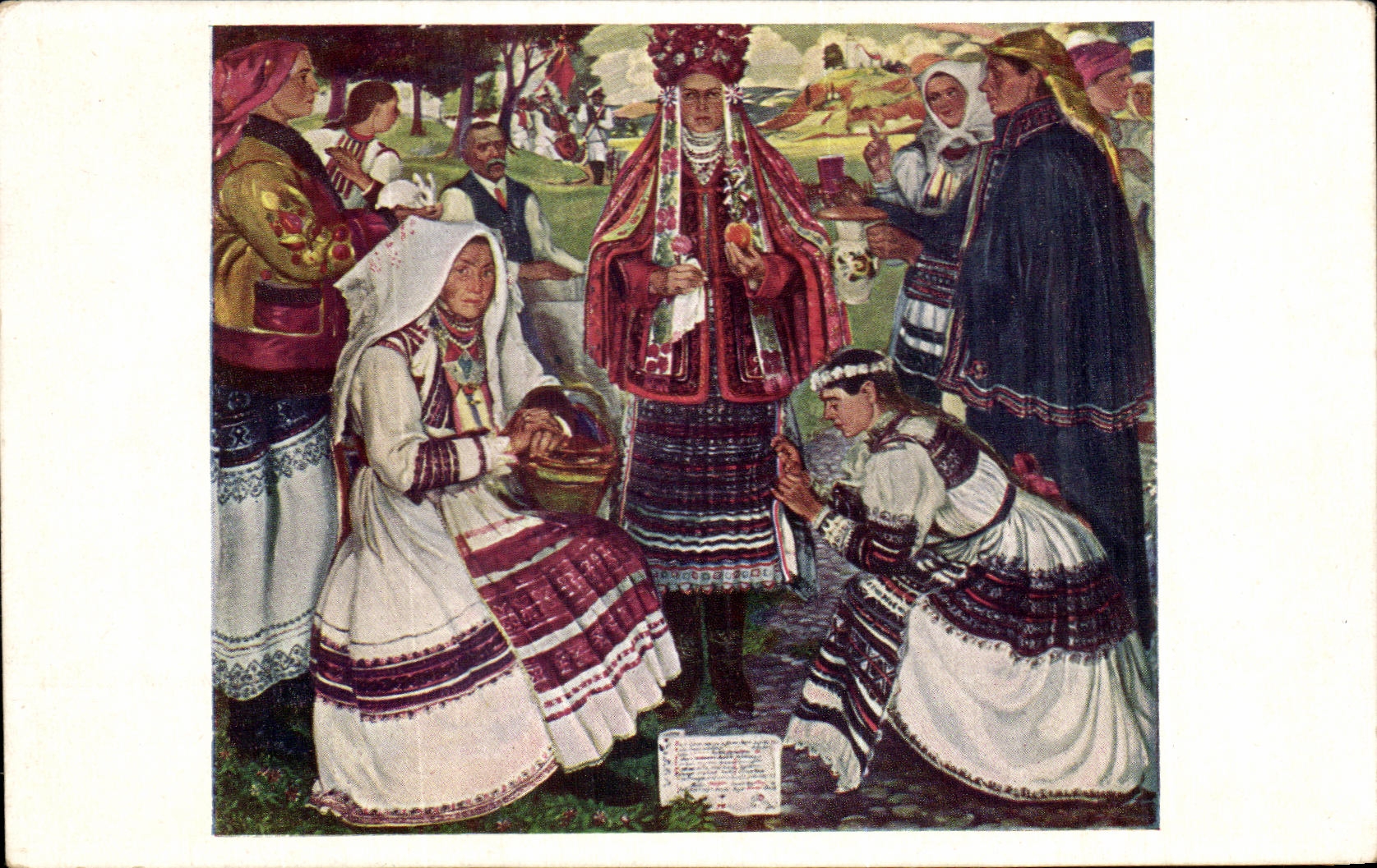 CPA Vanka Pinx Hrvatska Narodna nosnja i obicaji Zagorska nevjesta Folklore Costume Femme