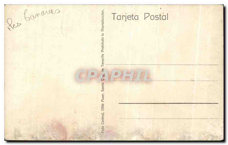 CPA Maroc Tenerife La Orotava — Verso