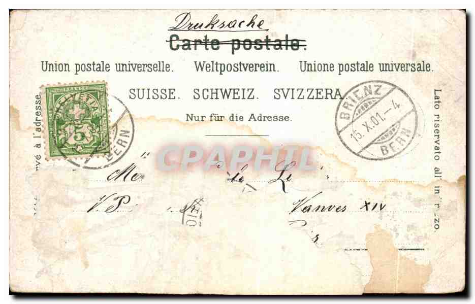CPA Souvenir Des Alpes Anitier — Rückseite