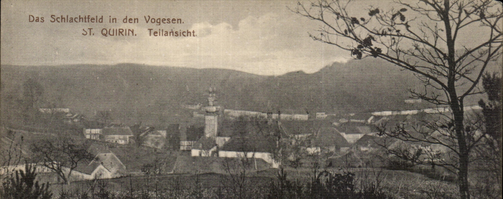 CPA Das Schlachtfeld in den Vogesen St Quirin Teilarisicht