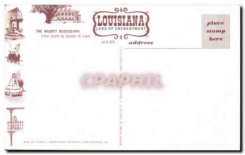 CPA The Mighty Mississippi — Rückseite