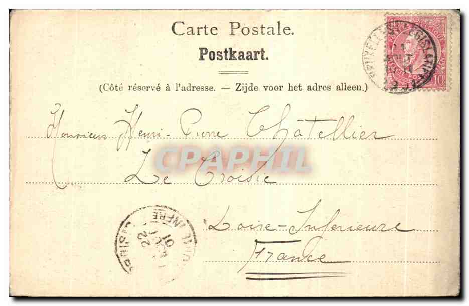 CPA Bruxelles L eglise du Sablon — Verso