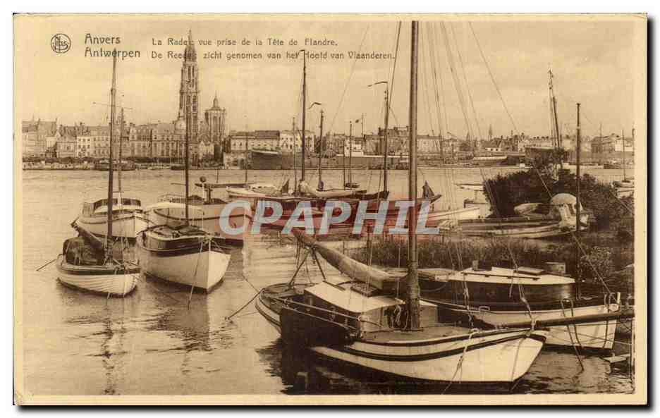 Anvers — Vue de la Rade de la Tête de Flandre — Éditeur NIS