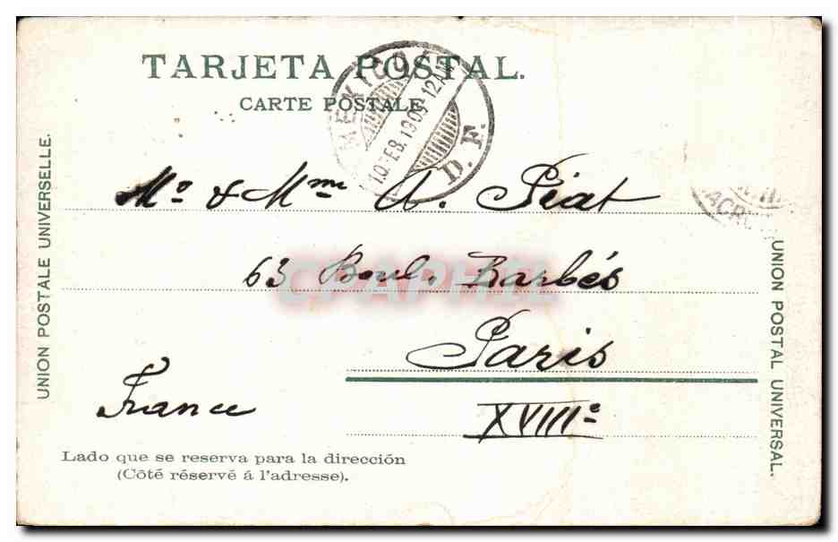 CPA Rio Santiago Jalapa Ver Mexico Mexique — Rückseite