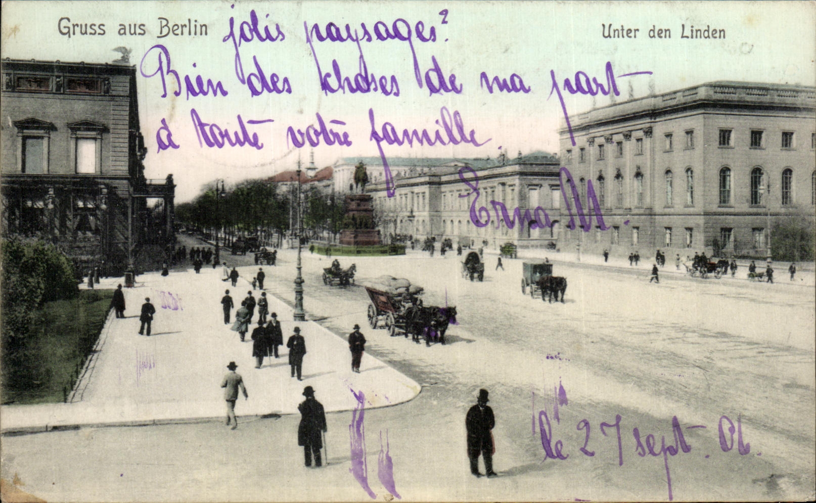 CPA Gruss aus Berlin Unter den Linden