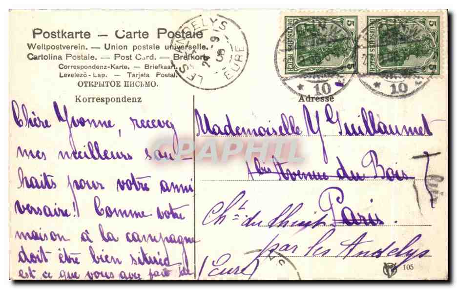 CPA Gruss aus Berlin Unter den Linden — Back