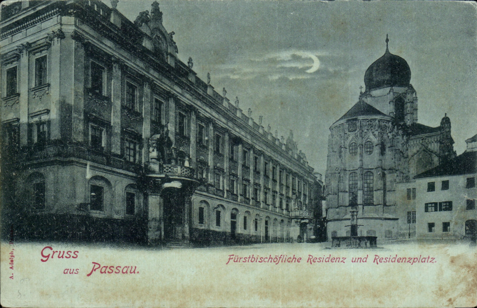 CPA Gruss au Passau Furstbischofliche Residenz und Residenzplantz