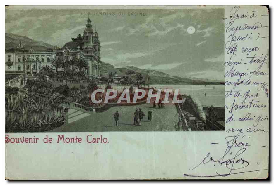 CPA Souvenir de Monte Carlo Jardins du casino