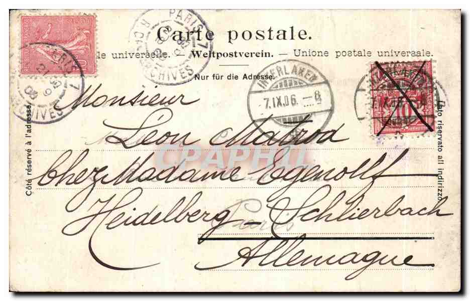 CPA faulhorn Hotel — Rückseite