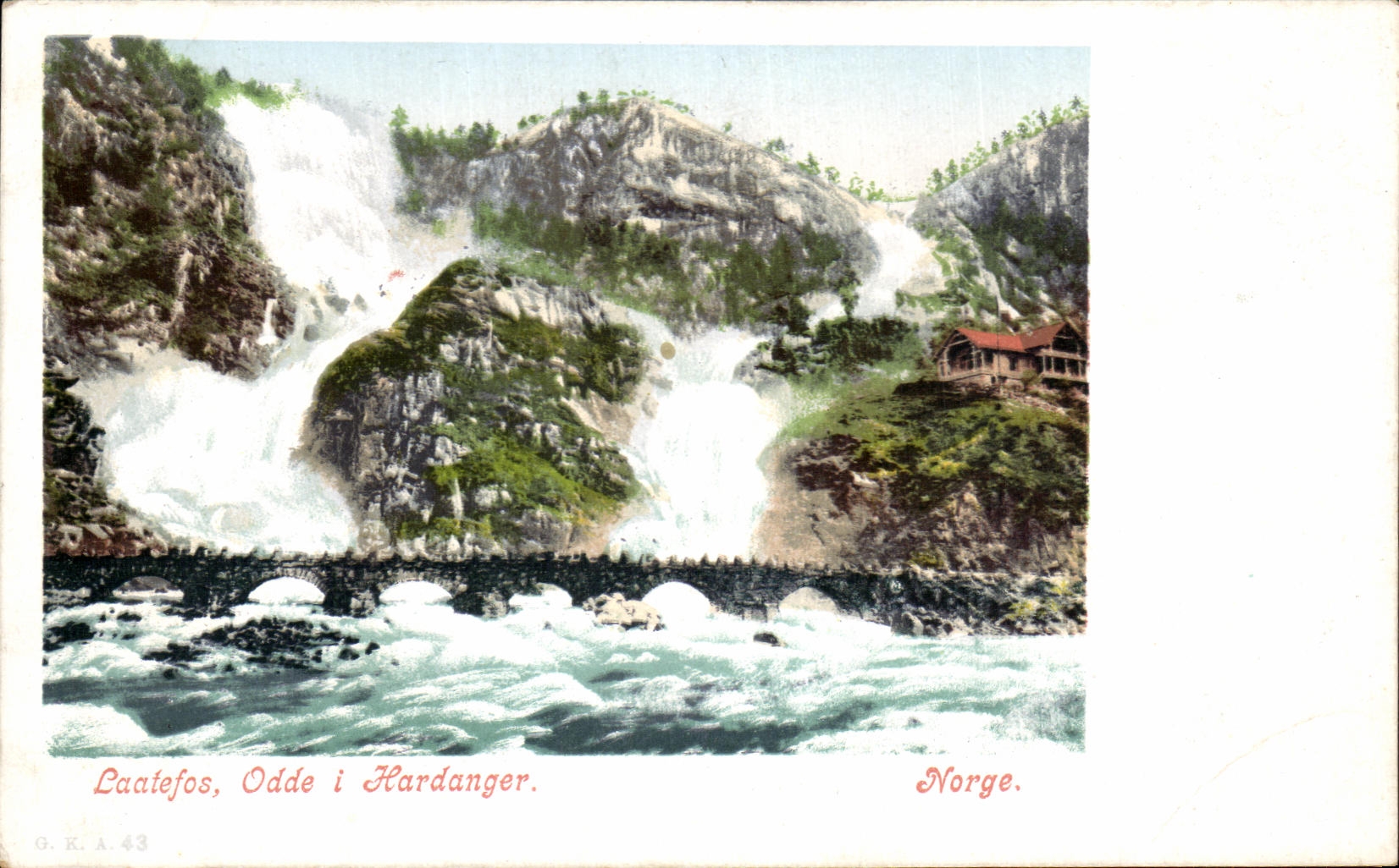 CPA Laatefos Odde i Hardanger Norge Norway