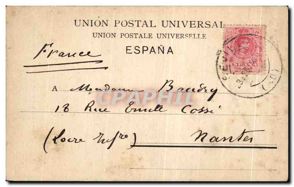 CPA Sevilla Alcazar de Embajadores — Rückseite