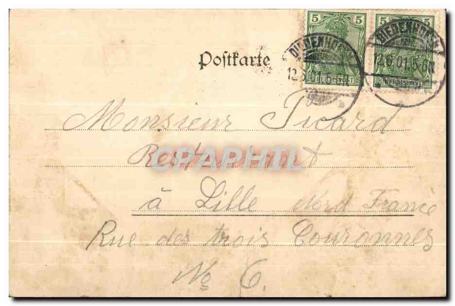 CPA Gruss aus Diedenhofen Souvenir de Thionville — Back
