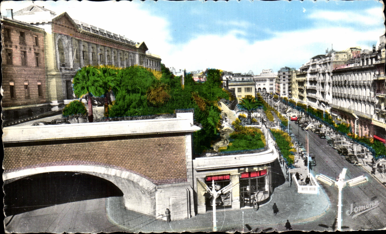 CPA Alger Rue Michelet Les Facultes Le Tunnel
