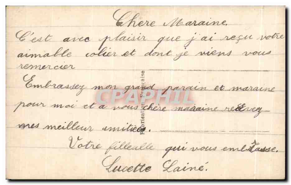 CPA Fantaisie Fleurs Bonne Anne — Verso