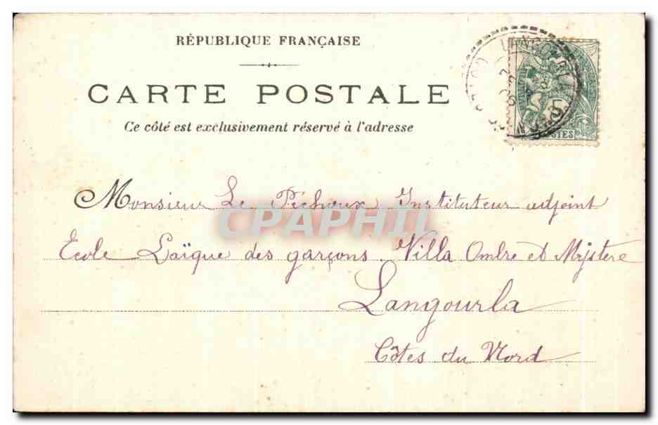 CPA Fantaisie Fleurs Rose Fraicheur Myosotis — Verso