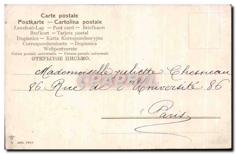 CPA Fantaisie Fleurs Barsers Affectueux a tours luzanne — Rückseite