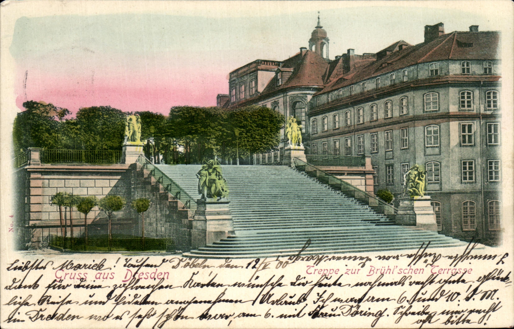 Dresden — Treppe zur Brühlschen Terrasse — éditeur non identifié, n°4