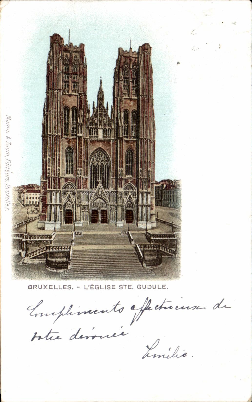 CPA Bruxelles L Eglise Ste Gudule