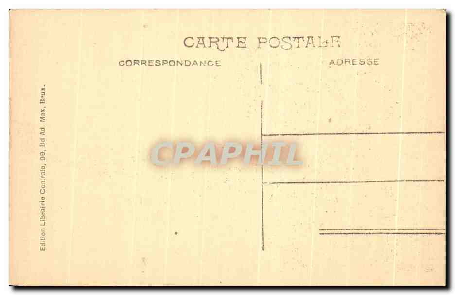 CPA Bruxelles Palais de la Nation — Verso