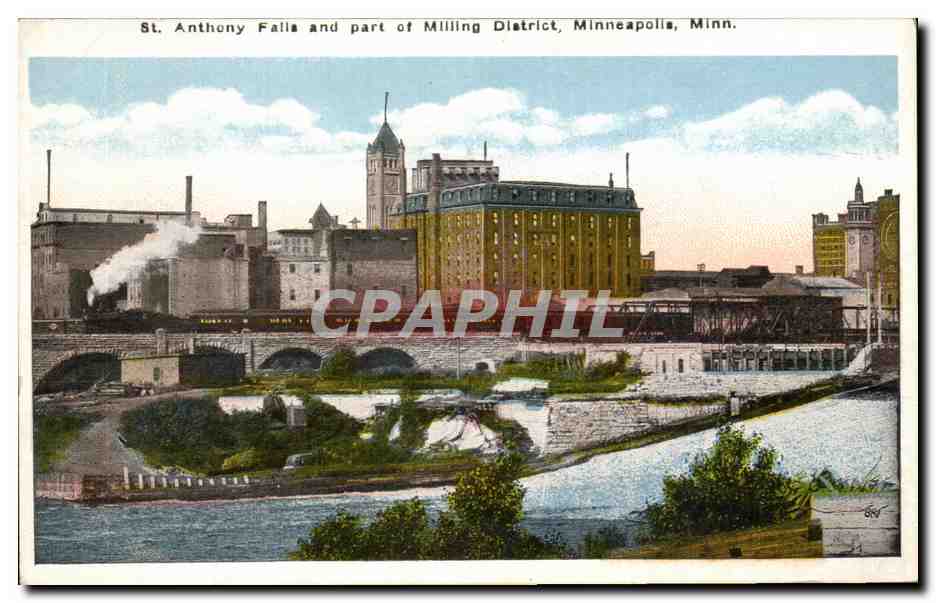 CPA Anthony Falls and part of Milling District Minneapolia Minn Train