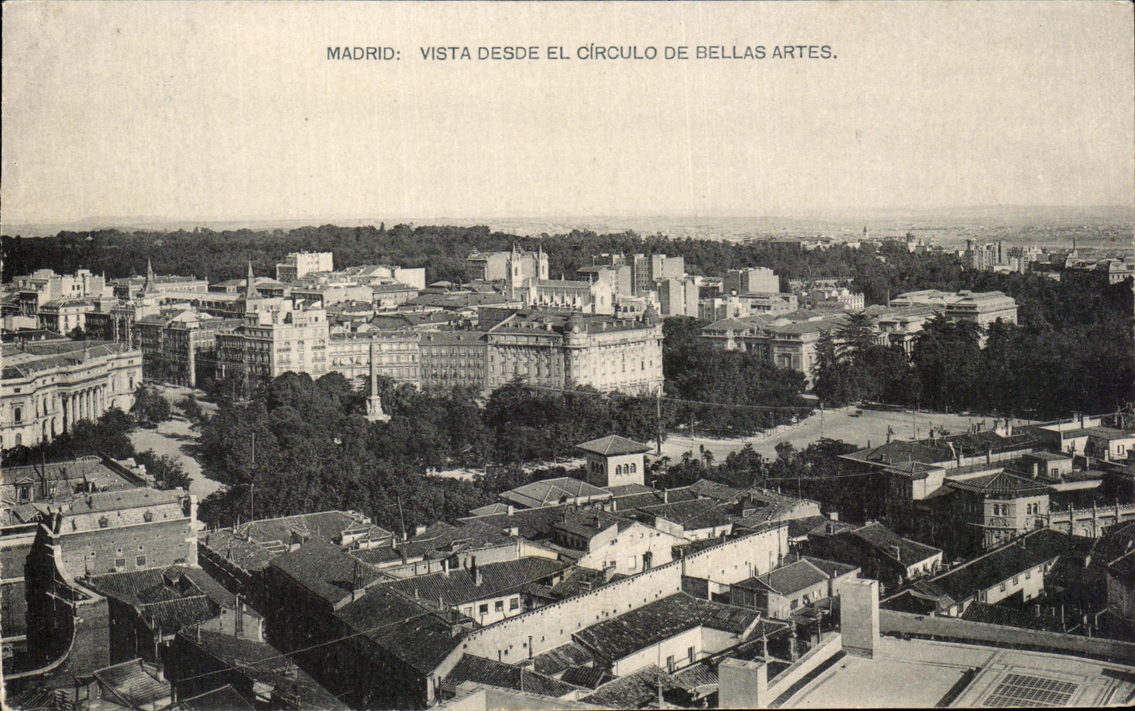CPA Madrid Vista Desde El Circulo De Bellas Artes