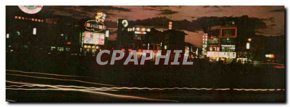 CPA The Night Scene of Taipei Downtown Taiwan chine China