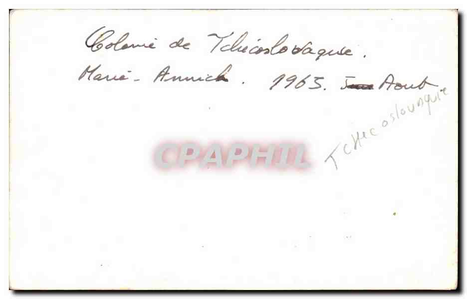 Photo Colonie de Tchecoslovaquie 1963 — Rückseite