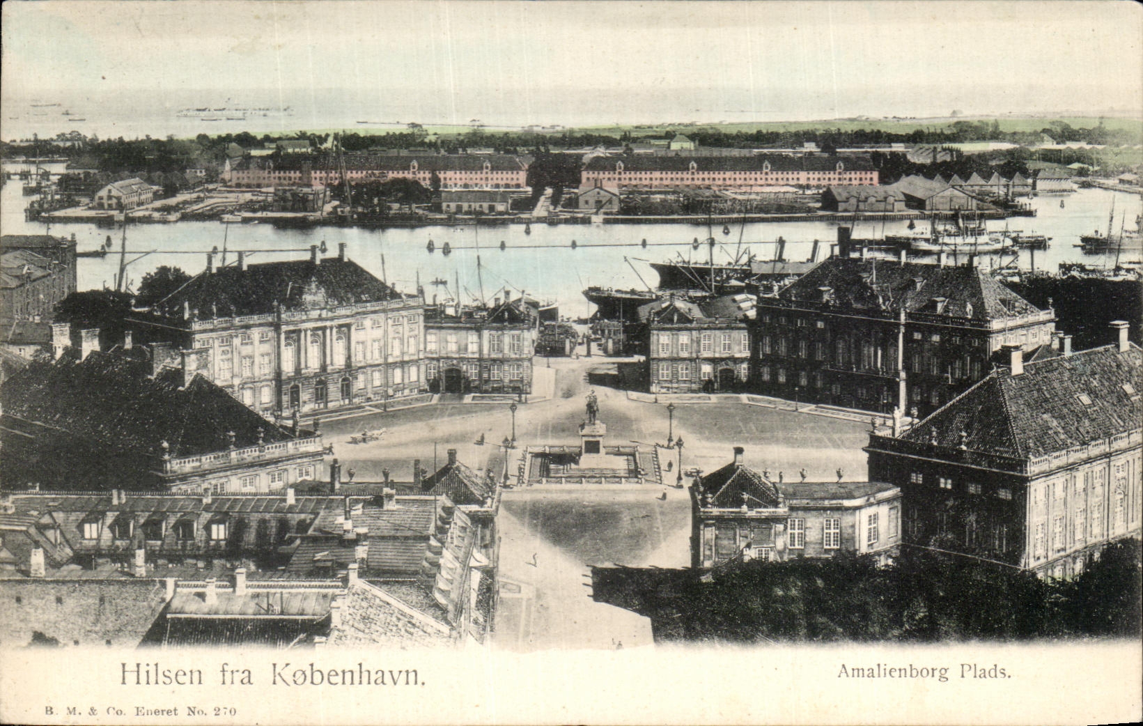 CPA Hilsen fra Kobenhavn Amalienborg Plads Denmark Danemark