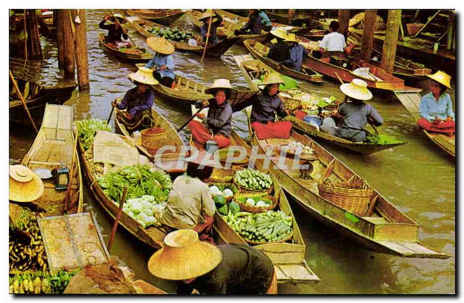 CPA The Floating Market in Rajchaburi Thailand Thailande
