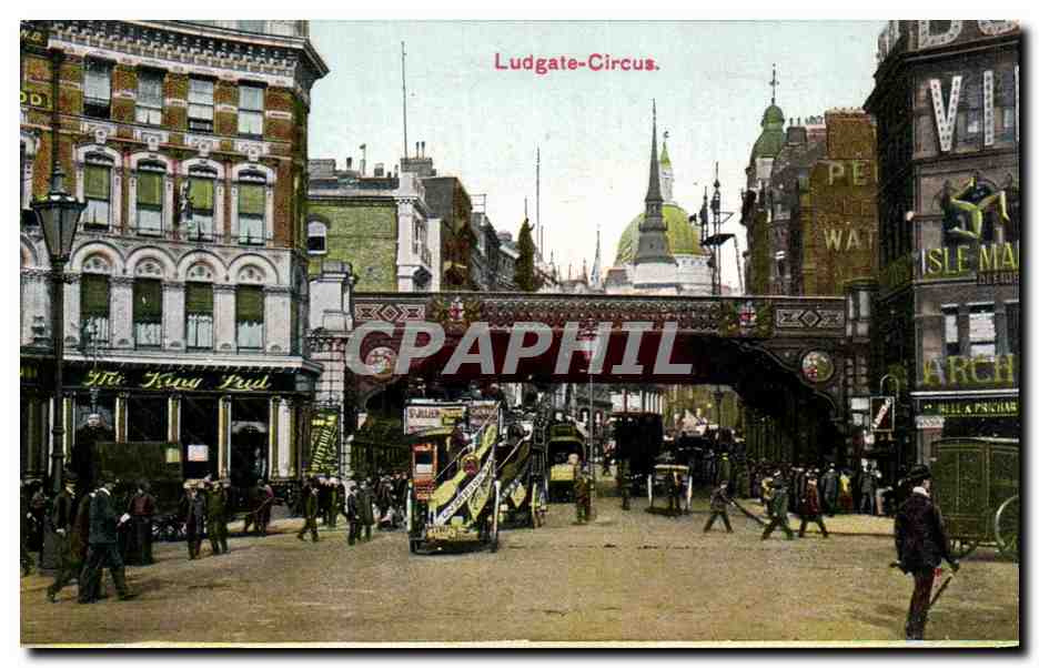 CPA Ludgate Circus London Londres