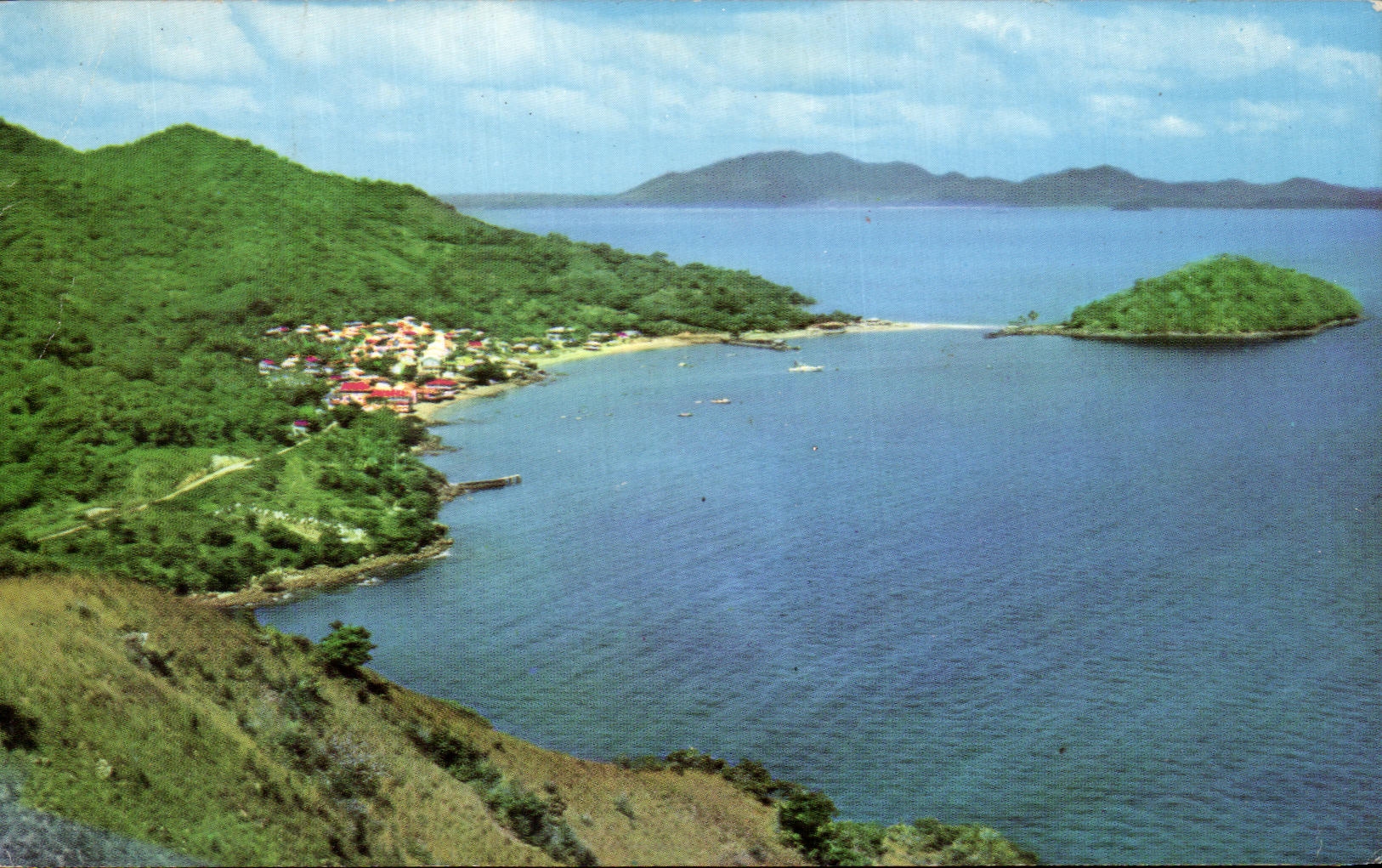 CPA Vista general del Pintoresco Pueblo de Taboga y la lsla de Morro Panama