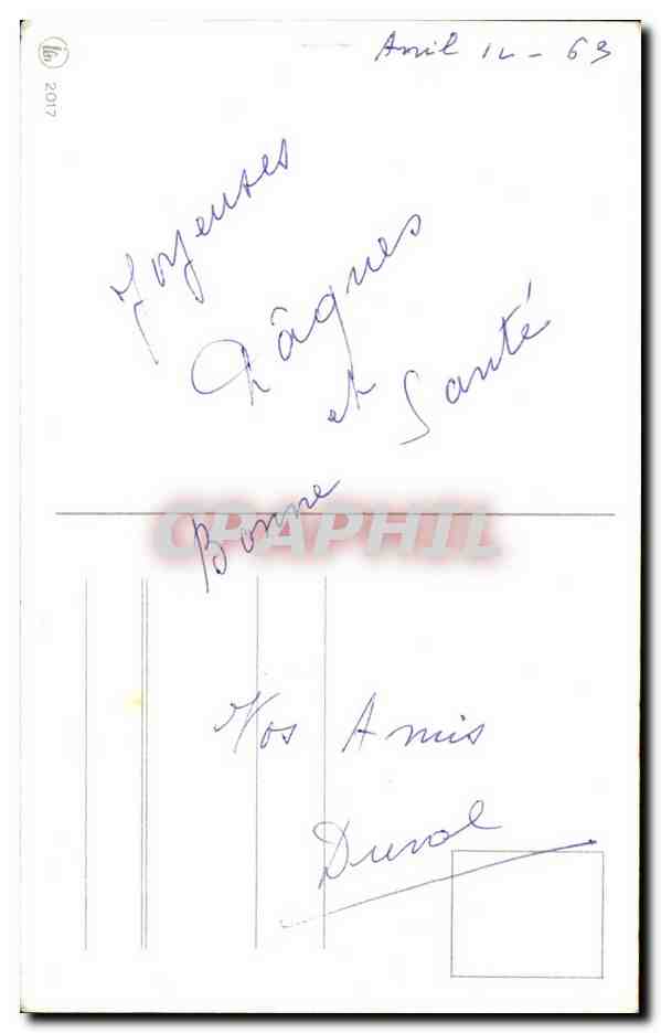 CPA Fantaisie Fleurs Joyeuses Paques — Verso