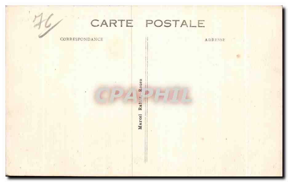 CPA Rouen Place carnot vue des Quais et du Pont Boieldieu — Rückseite