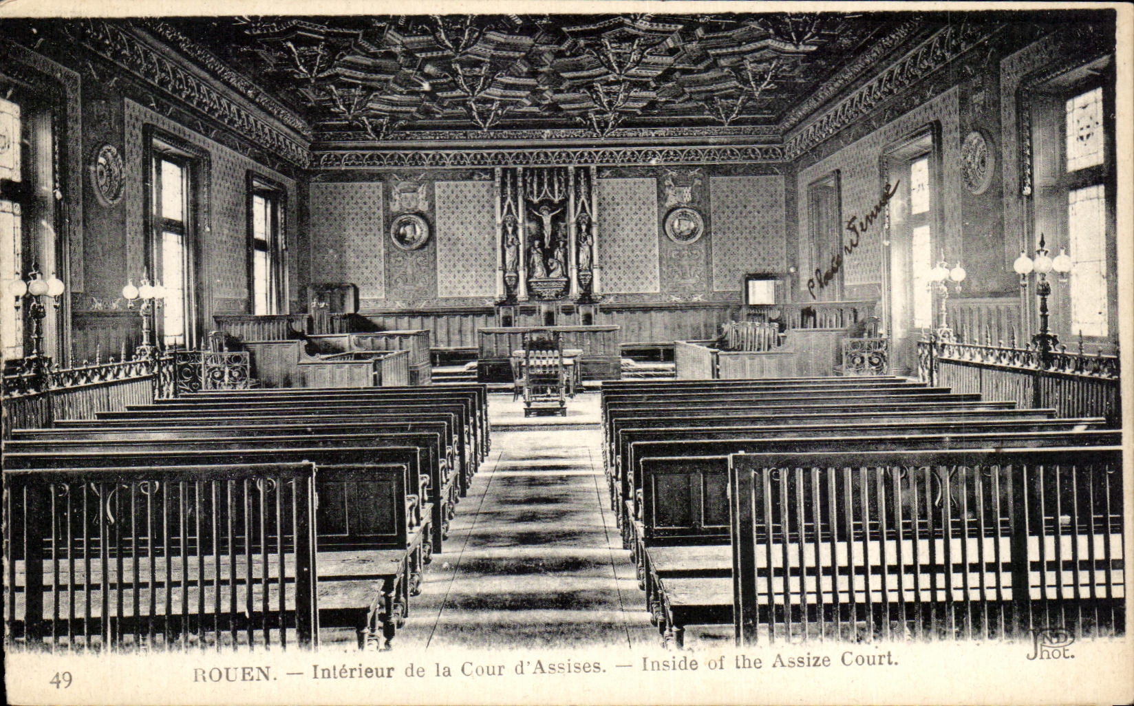CPA Rouen Interieur de la Cour D Assises Inside of the Assise Court