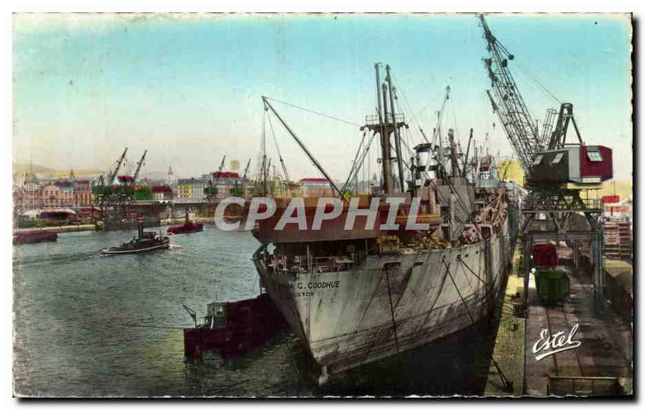 CPA Rouen Les Quais Bateau Goodhue