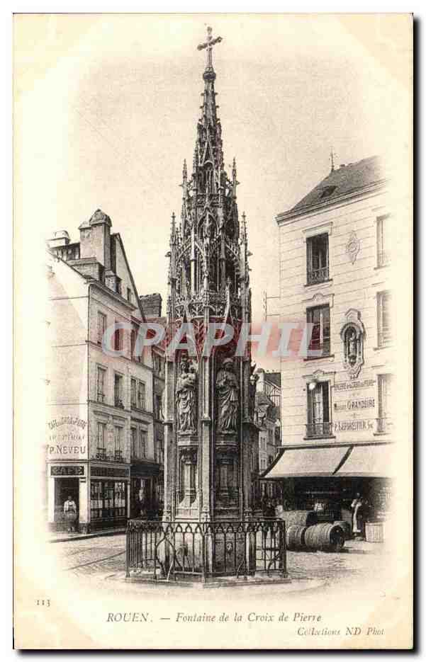 CPA Rouen Fontaine de la Croix de pierre 