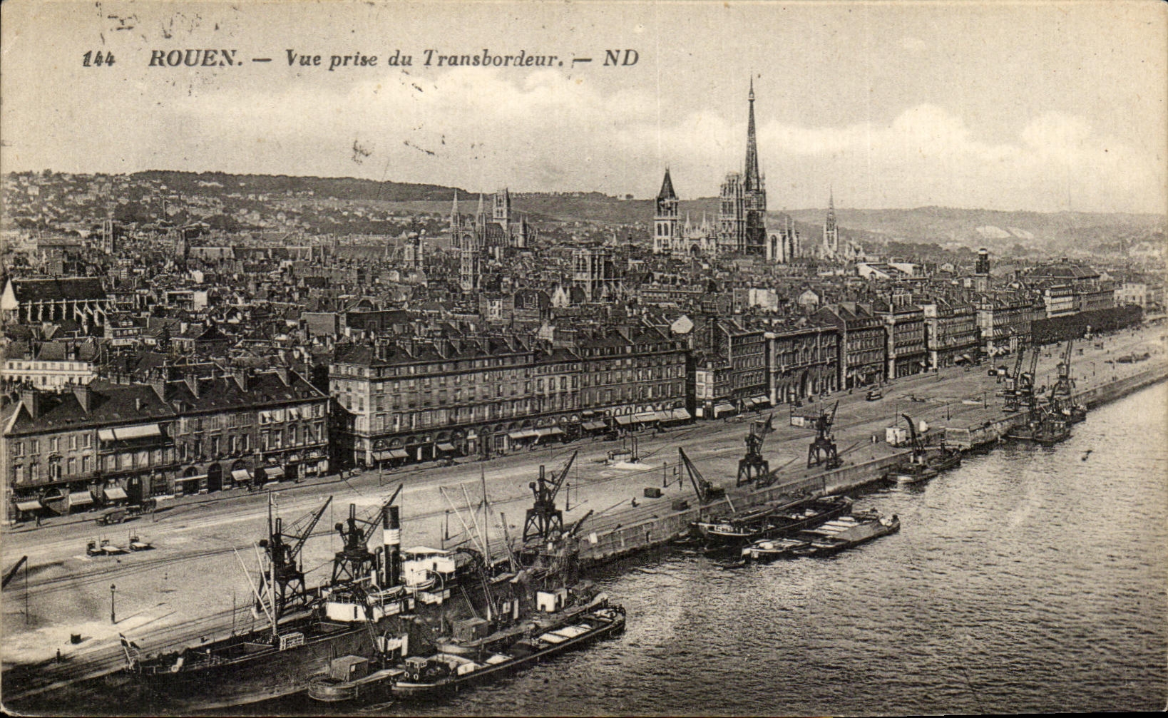 CPA Rouen Vue prise du Transbordeur