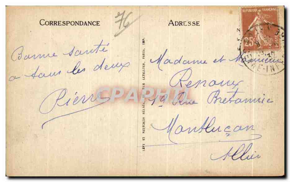 CPA Rouen Vue prise du Transbordeur — Rückseite