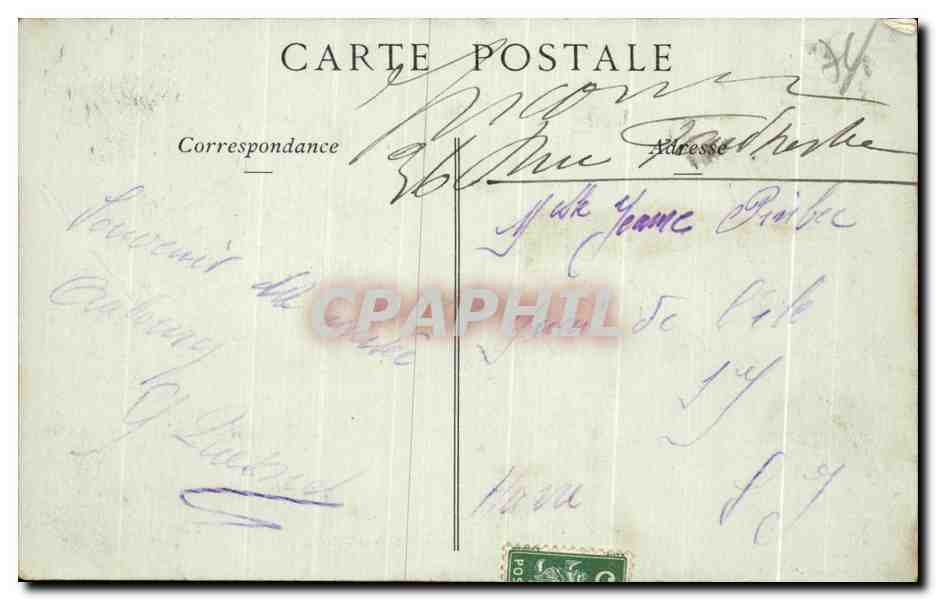 CPA Gonneville Salle des Armes — Rückseite