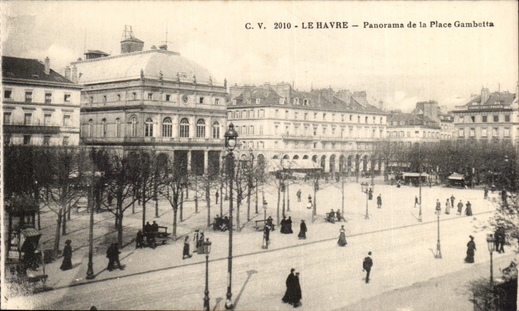 CPA Le Havre Panorama de la Place Gambetta