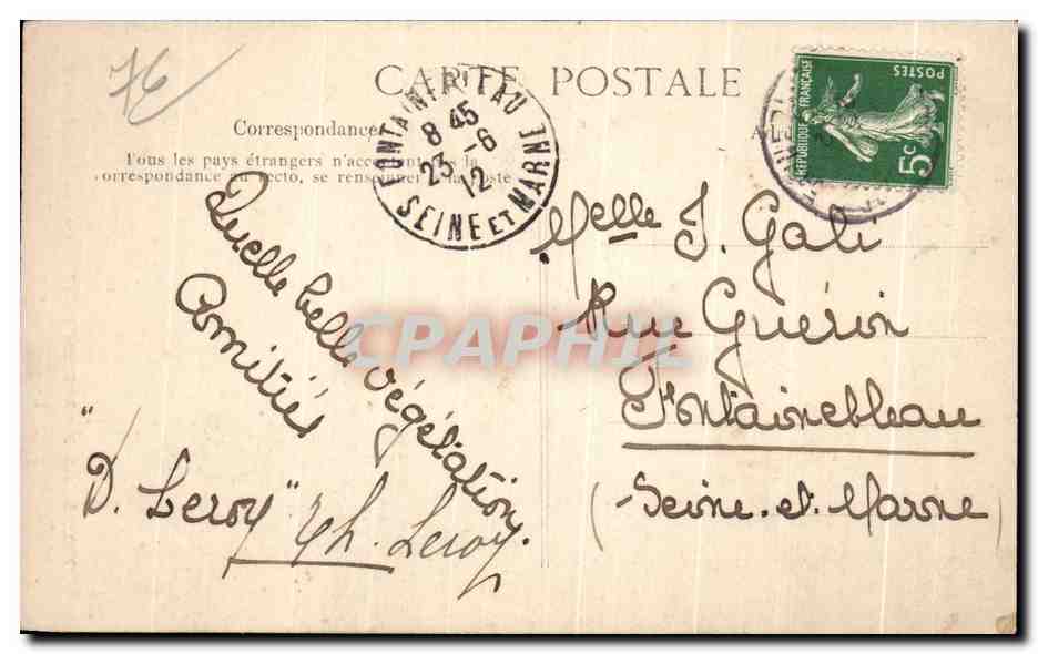 CPA Saint Pierre En Port Avenue du Chateau — Rückseite