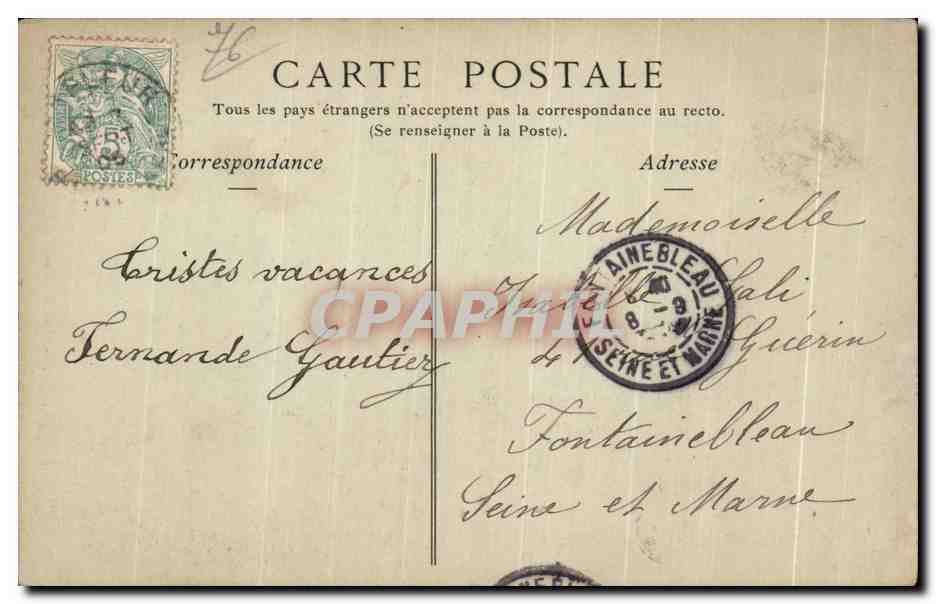 CPA Harfleur Vieille Maison de la Rue du Coq — Rückseite