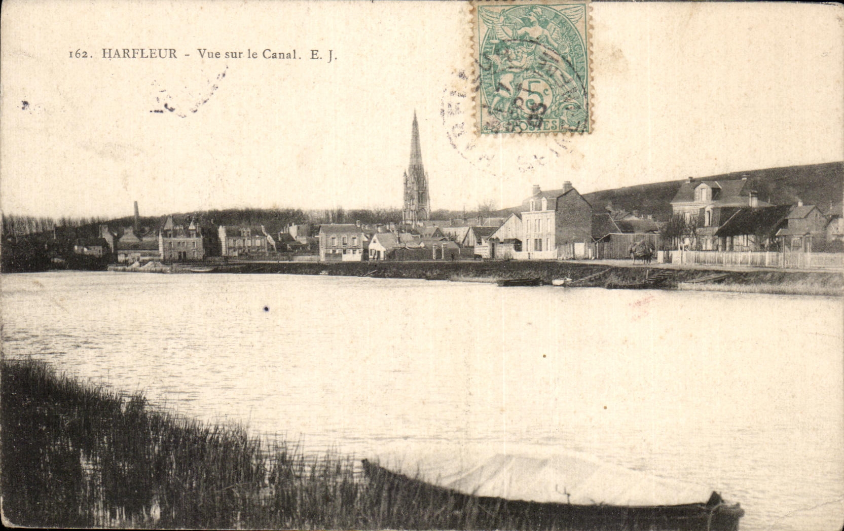 CPA Harfleur Vue sur le Canal