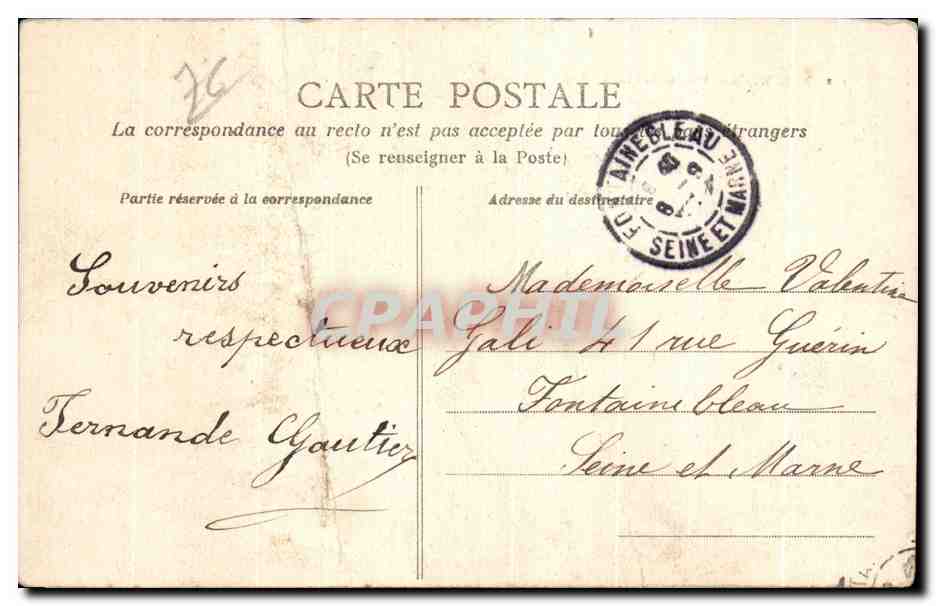 CPA Harfleur Vue sur le Canal — Rückseite
