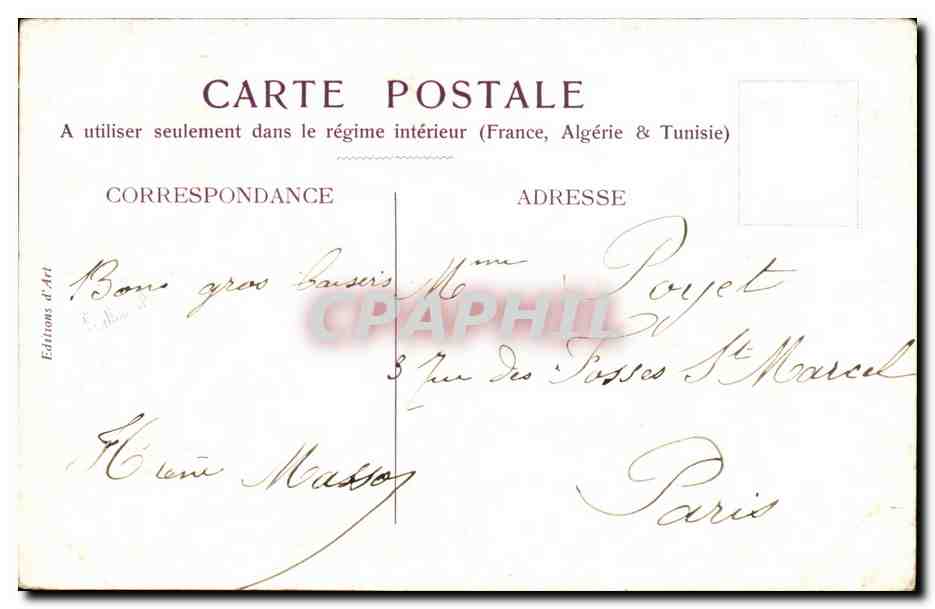 CPA Les Musees Nationaux chez Soi Boucher Ecale Francaise — Rückseite