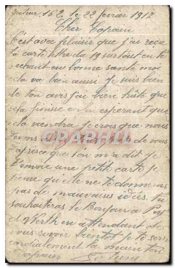 Vintage Postcard Erotic Naked Woman 1917 — Back