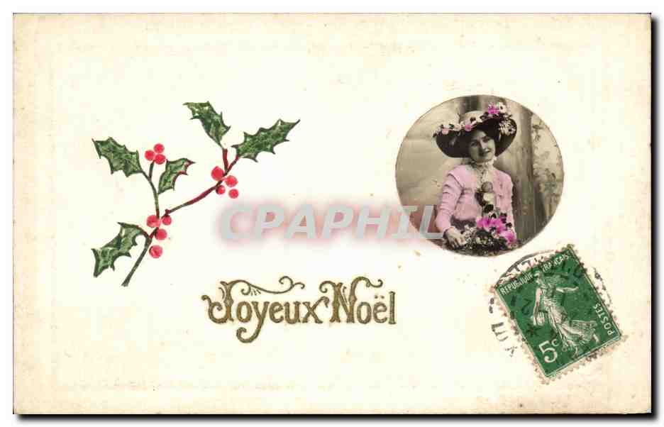 CPA Joyeux Noel Femme Christmas