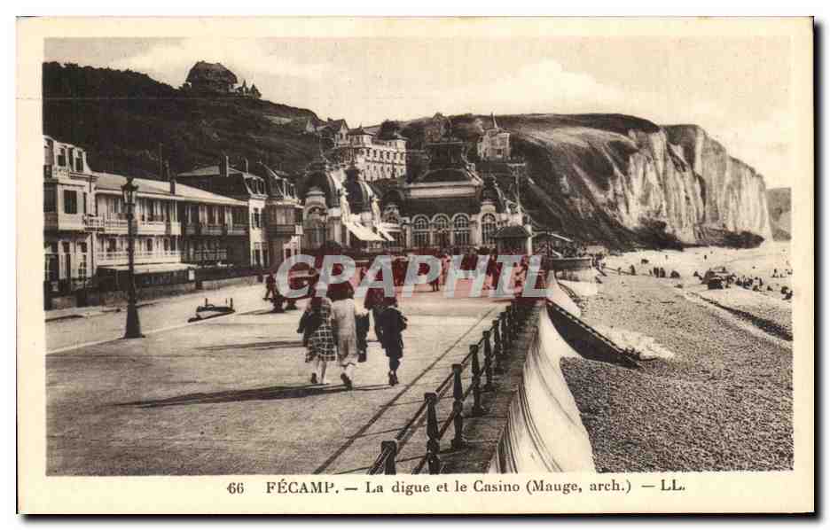CPA Fecamp La digue et le Casino 