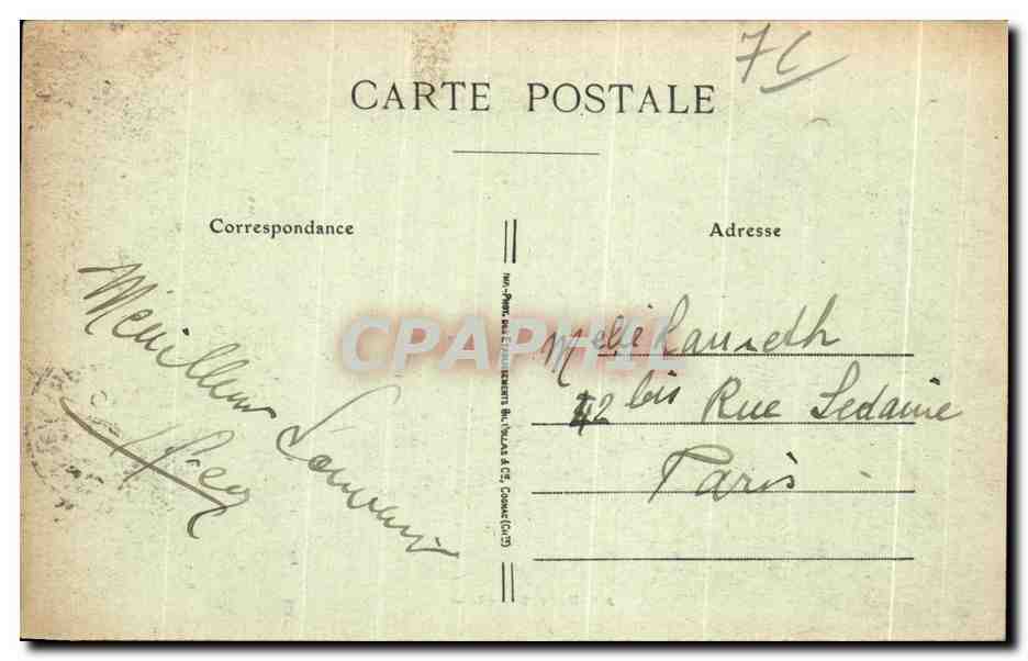 CPA Gournay en Bray Ancienne Tour — Rückseite
