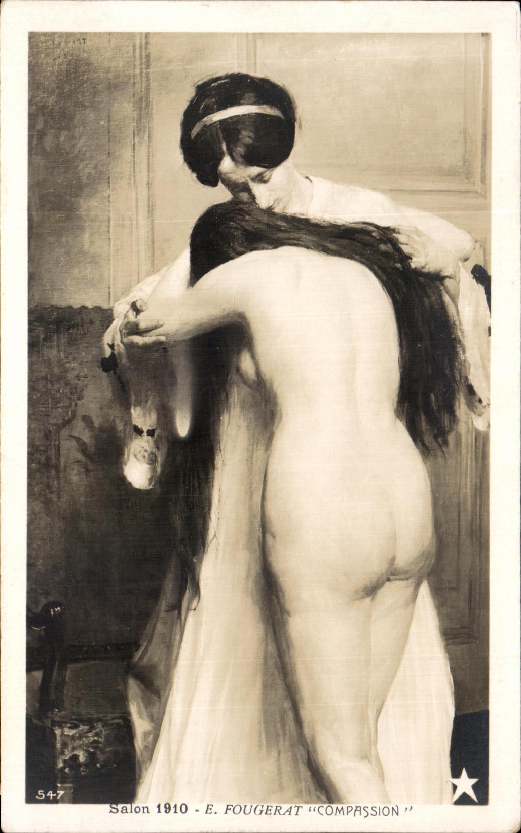 Nud féminin — œuvre 'Compassion' — Salon 1910 — E. Fougerat